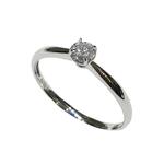LITZ 18K Белое золото кольцо с бриллиантом DR144 1