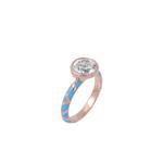 Color Me 120V Solitaire Geometric Ring - Светло-голубой 1