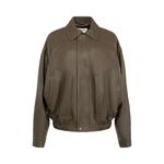 Бомберы Saint Laurent Blouson Petit Col Agneau Ranch 'Хаки-фонсе' 1