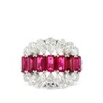 Кольцо с бриллиантами и рубином 1