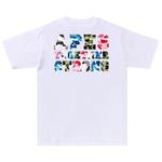 Футболка BAPE ABC Camo Crazy College ATS Tee 'White' 2