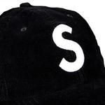 Кепки Supreme Fine Wale Corduroy S Logo 6-Panel 'Черный' 3