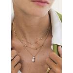 Кулон-капля Swarovski® на цепочке из серебра с золотым покрытием 2