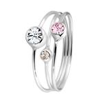 Кольцо-стопка с кристаллами Swarovski® 4