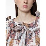 ruffled-collar floral-print blouse 4