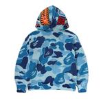 Молнии BAPE ABC Camo Crochet Relaxed Fit Shark Full Zip Худи 'Синий' 2
