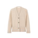 ribbed-knit V-neck cardigan 1