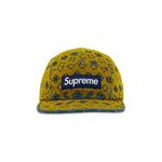 Кепки Supreme Flocked Denim Camp Cap 'Mustard' 1