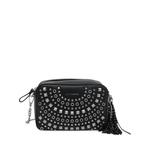 Solid stud-embellished cross body bag 1