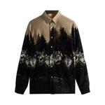 Рубашки Kith Printed Wolves Cord Ludlow Shirt 'Black' 1