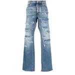 distressed straight-leg jeans 1