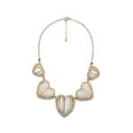 crystal-embellished heart-motif necklace 1