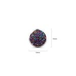 Серьги-гвоздики Amalgam из белого золота с многослойным камнем цвета шампанского, 15 мм 6