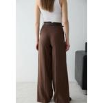 Коричневые брюки-широкие с пояом из модала, Twoss26Pl191 2