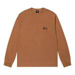 Футболки Stussy Basic Pigment Dyed Long-Sleeve Tee 'Миндальный' 1