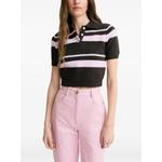 striped cropped polo-collar sweater 1