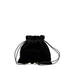 velvet-finish drawstring clutch bag 3