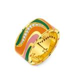 groovy swirl diamond and enamel ring 2