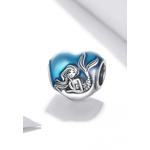 Подвеска Solid 925 Sterling Silver Blue Mermaid Charm 4
