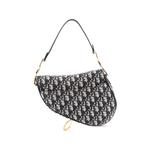 Сумка на плечо Saddle Handbag Oblique из канваса среднего размера 2