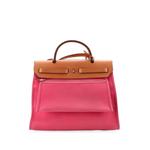 Herbag Zip Leather and Toile 31 shoulder bag 2