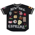 Джерси Supreme Patches Denim Baseball Jersey 'Black' 2