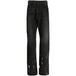 bead-embellished straight-leg jeans 1