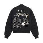 Куртка-бомбер Stussy x Nike Reversible Varsity Jacket 'Black/Sail' 2