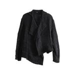 asymmetric frayed-effect jacket 1