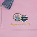 Полузастежки Supreme Denim Collar Half Zip Sweatshirt 'Pink' 3