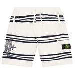 Шорты Supreme x Stone Island Warp Stripe Sweatshort 'Белый' 1