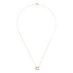 18K yellow gold Letter C diamond necklace 1