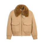 Куртки Ami Zipped Padded Jacket With Shearling Collar 'Бежевый Mastic' 2