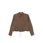 logo-embroidered elasticated shirt 1