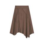 asymmetric panelled midi skirt 1