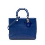 Сумка-сэтчел Ultra Matte Calfskin Cannage Embossed Lady Dior среднего размера (2013 год) 1