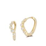 Серьги из желтого золота с бриллиантами 1