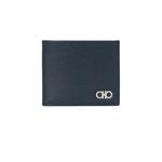 FERRAGAMO Gancini мужское кожаное двухслойное портмоне Deep Ocean 66A063 1