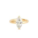Кольцо Marquise из желтого золота с бриллиантами 1