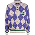 argyle check polo collar jumper 1