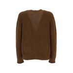 zigzag-embroidered V-neck cardigan 2