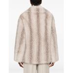 flap-pocket faux-fur coat 4