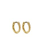 Серьги-хагги Sculpted Cable Micro из желтого золота (10.7 мм) 1