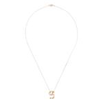 18K yellow gold G diamond necklace 1