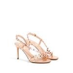 Rockstud sandals in laminated nappa 85mm 2