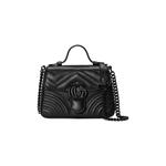 Сумки с ручкой Gucci GG Marmont Mini Top Handle Bag 'Black' 1