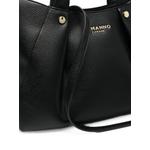 logo-plaque grained-leather tote bag 4