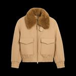 Куртки Ami Zipped Padded Jacket With Shearling Collar 'Бежевый Mastic' 1