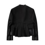 Куртки Comme des Garcons Noir Ruffle-Neck Peplum Button-Up Jacket 'Black' 2