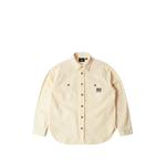 Clean logo-patch button-up shirt 1